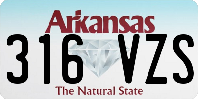 AR license plate 316VZS