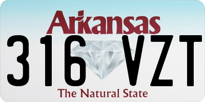 AR license plate 316VZT