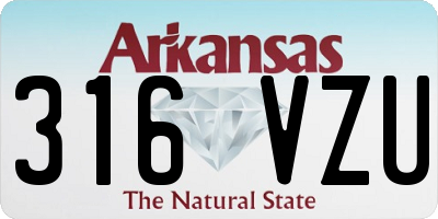 AR license plate 316VZU