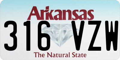 AR license plate 316VZW