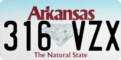 AR license plate 316VZX