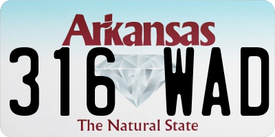 AR license plate 316WAD