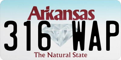 AR license plate 316WAP