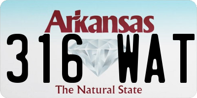 AR license plate 316WAT