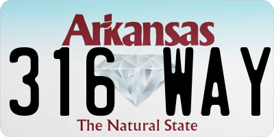 AR license plate 316WAY