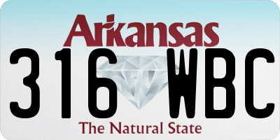 AR license plate 316WBC