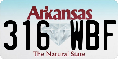 AR license plate 316WBF