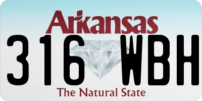 AR license plate 316WBH