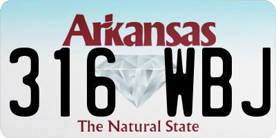 AR license plate 316WBJ