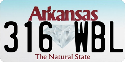 AR license plate 316WBL
