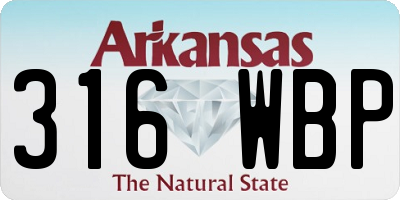 AR license plate 316WBP