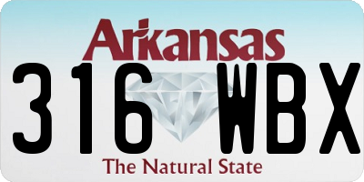 AR license plate 316WBX