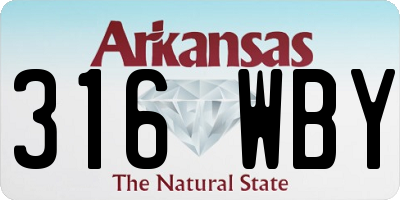 AR license plate 316WBY