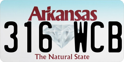 AR license plate 316WCB
