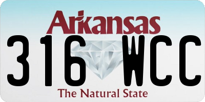 AR license plate 316WCC