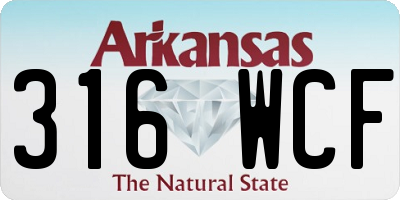 AR license plate 316WCF