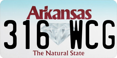 AR license plate 316WCG