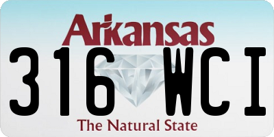 AR license plate 316WCI
