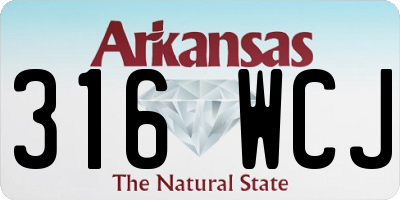 AR license plate 316WCJ