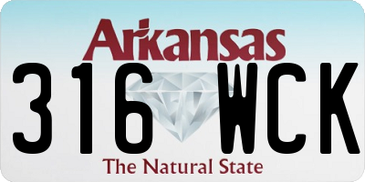 AR license plate 316WCK