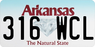 AR license plate 316WCL