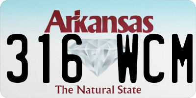 AR license plate 316WCM