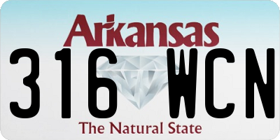AR license plate 316WCN