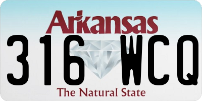 AR license plate 316WCQ