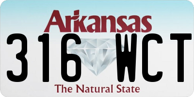 AR license plate 316WCT