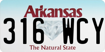 AR license plate 316WCY