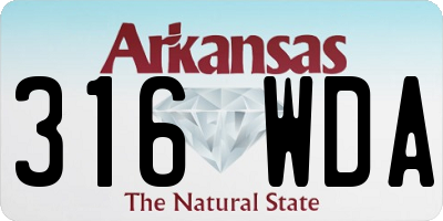 AR license plate 316WDA