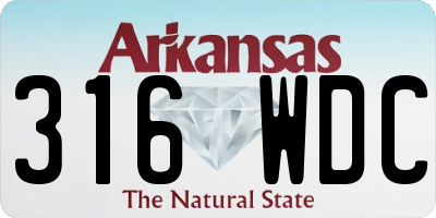 AR license plate 316WDC