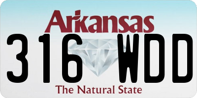 AR license plate 316WDD