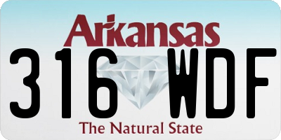 AR license plate 316WDF
