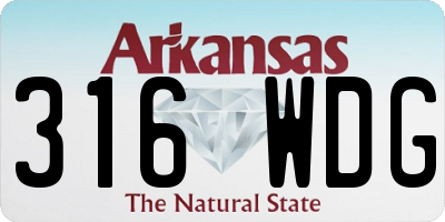 AR license plate 316WDG
