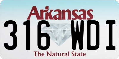 AR license plate 316WDI