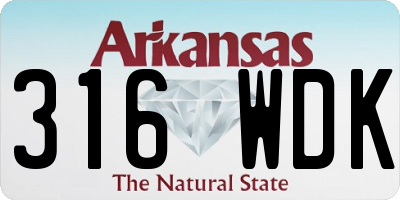 AR license plate 316WDK