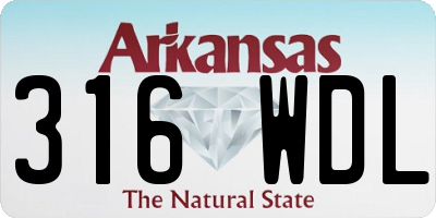 AR license plate 316WDL