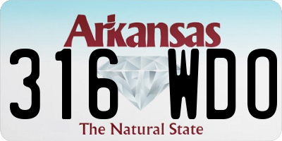 AR license plate 316WDO
