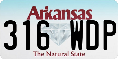 AR license plate 316WDP