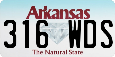 AR license plate 316WDS