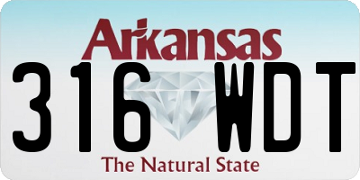 AR license plate 316WDT