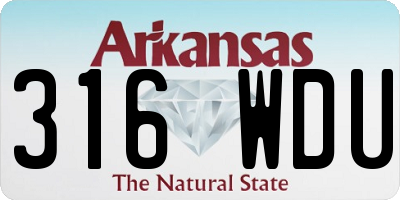 AR license plate 316WDU