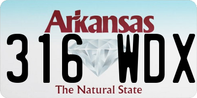 AR license plate 316WDX