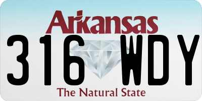 AR license plate 316WDY