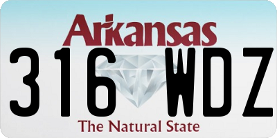 AR license plate 316WDZ