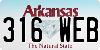 AR license plate 316WEB