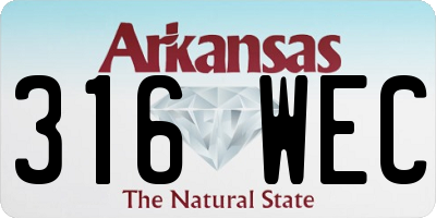 AR license plate 316WEC
