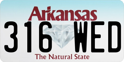 AR license plate 316WED