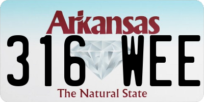 AR license plate 316WEE